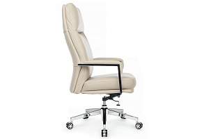 Кресло руководителя RV Chair LEON A916-1 Кремовая экокожа фото