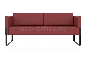 Трехместный диван ТРЕНД экокожа Euroline 960 Красный фото