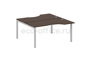 Рабочая станция криволинейная METAL SYSTEM QUATTRO 5x5 50БП.РАС-СА-2.1 Венге Цаво / Серый металл фото