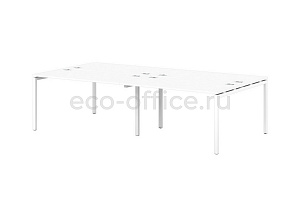 Бенч-система на металлокаркасе 40*40 SENTIDA STEEL S-148 Белый фото