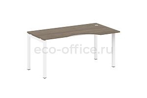 Стол криволинейный правый METAL SYSTEM QUATTRO 5x5 50БП.СА-1 Пр Вяз Благородный / Белый металл фото