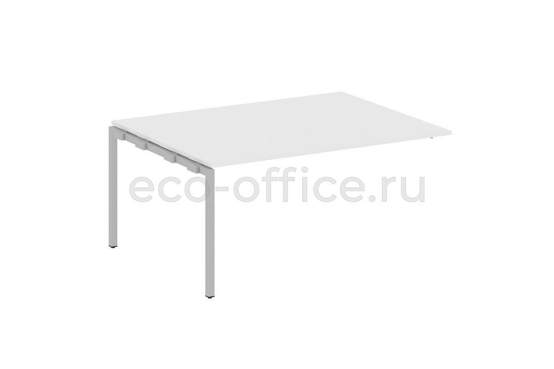 Проходной наборный элемент переговорного стола METAL SYSTEM QUATTRO 4x4 40БП.ППРГ-4 Белый / Серый металл  стоимость