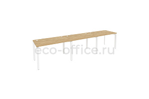 Рабочая станция на П-образном м/к ONIX O.MP-RS-3.2.7 Тиквуд Светлый / Белый металл фото