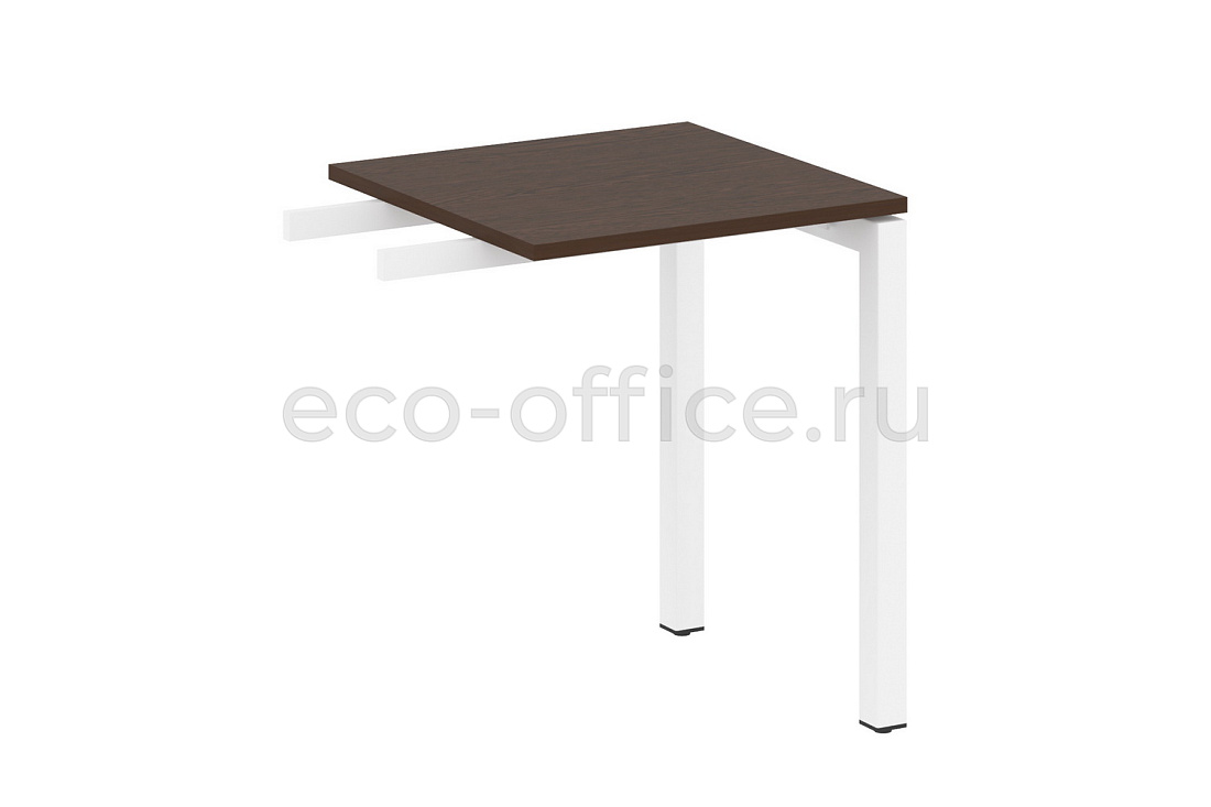 Приставной элемент на П-образном м/к METAL SYSTEM QUATTRO 5x5 50БП.ПР-1 Венге Цаво / Белый металл купить в Москве