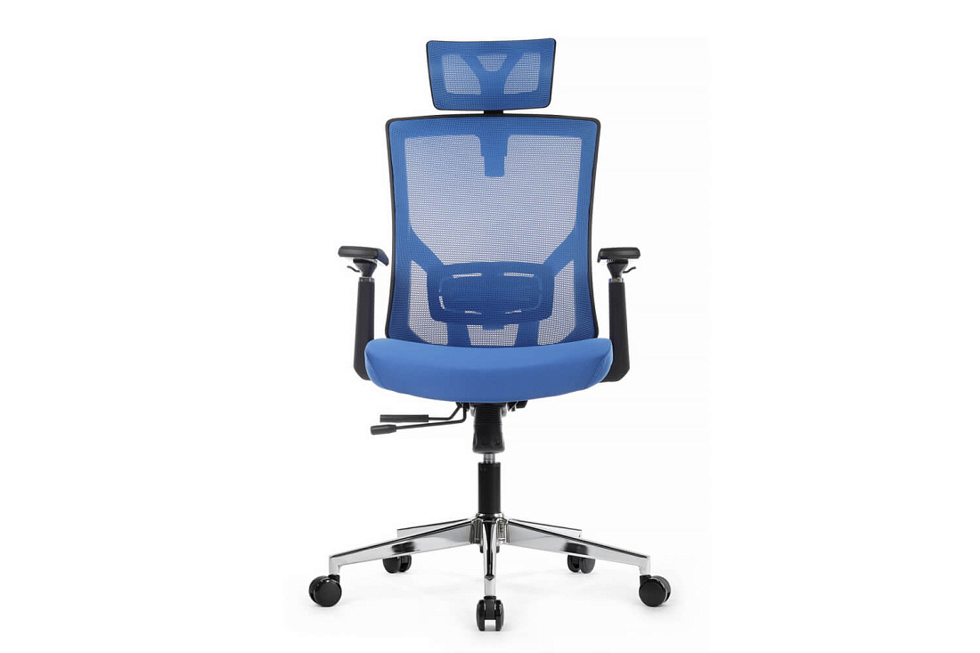 кресло rv chair step a2320 синяя сетка / синяя ткань фото