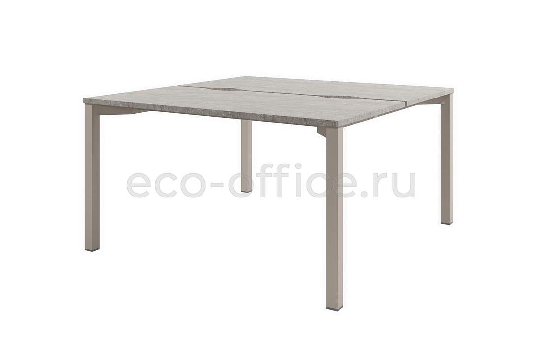 Стол-тандем на металлокаркасе SOLUTION D-41 Бетон Чефалу / Кашемир  стоимость