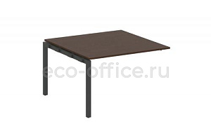 Проходной наборный элемент переговорного стола METAL SYSTEM QUATTRO 5x5 50БП.ППРГ-2 Венге Цаво / Антрацит металл фото