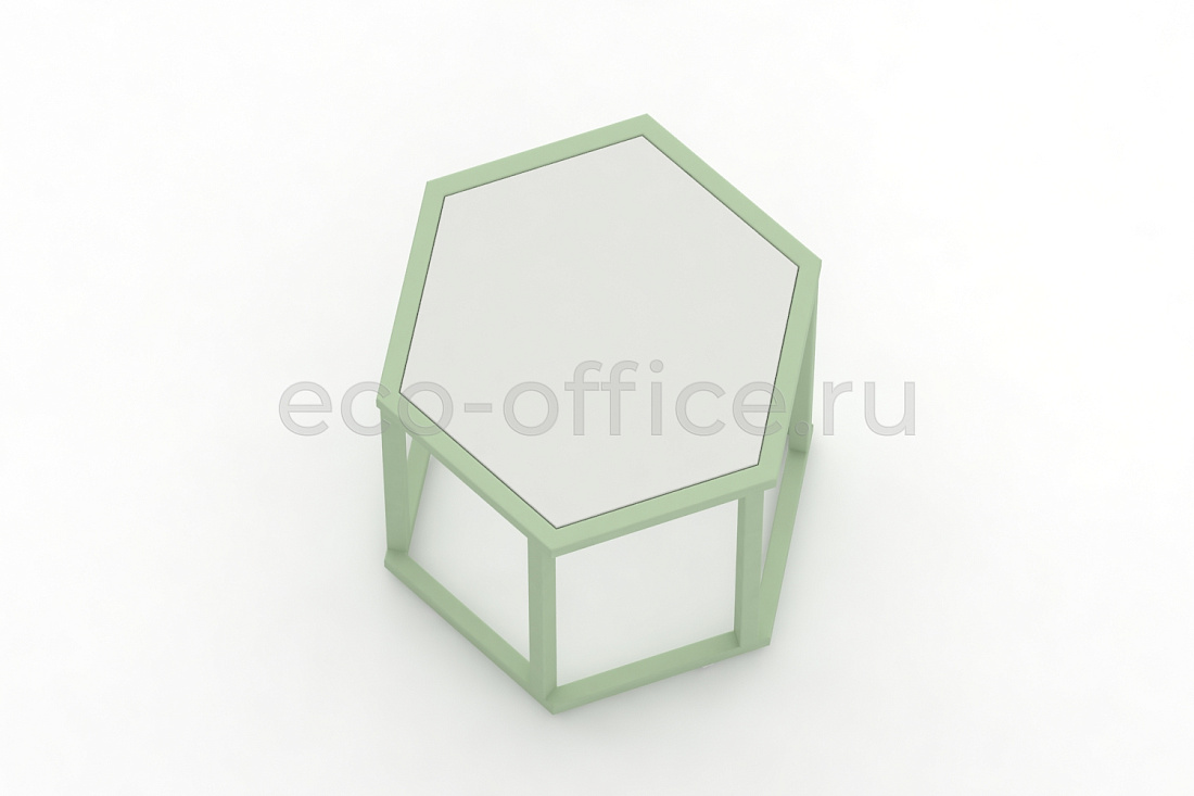 Стол журнальный HEX-450 ColorPastel Сатин / Бело-зелёный (RAL 6019)  стоимость