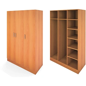 Шкаф комбинированный трёхстворчатый Protech АС-23 Миланский орех фото