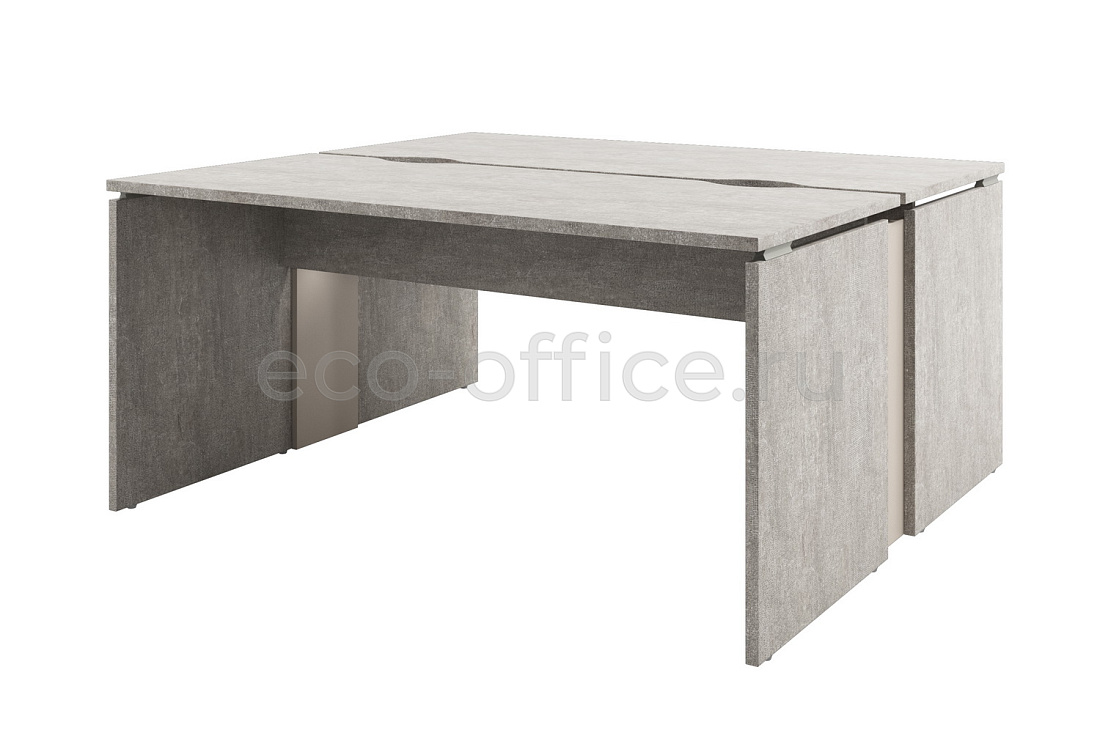 Стол-тандем на 2 рабочих места SOLUTION D-26 Бетон Чефалу / Кашемир  стоимость