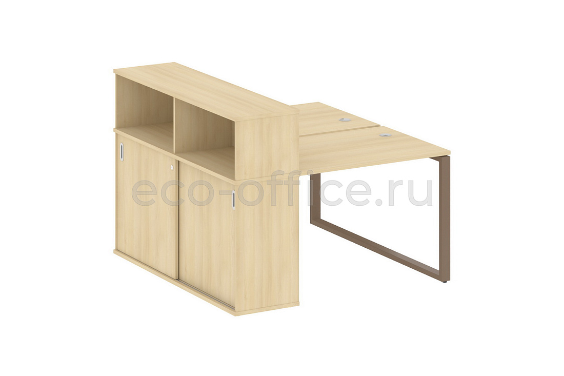 Рабочая станция с опорным шкафом-купе METAL SYSTEM STYLE БО.РС-СШК-2.1 Акация Лорка / Мокко металл  стоимость
