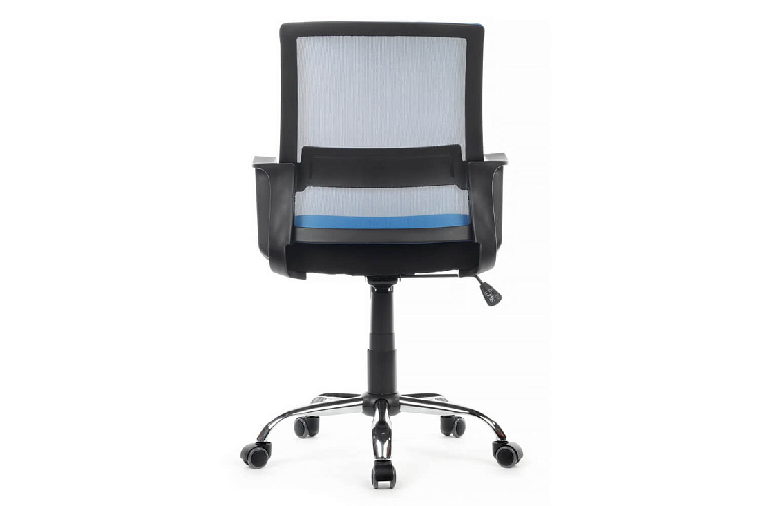 кресло rv chair mint 1029mb синяя сетка / чёрная ткань фото