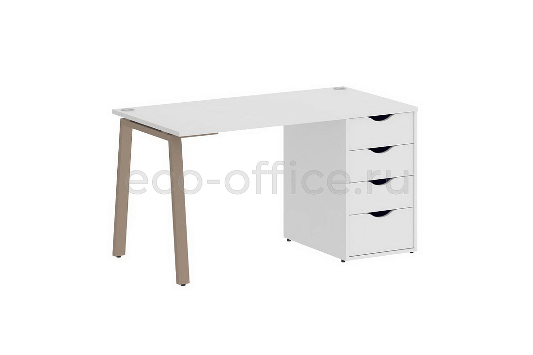 Стол письменный HomeOffice VR.SP-3-138.4.A mocco Белый  стоимость