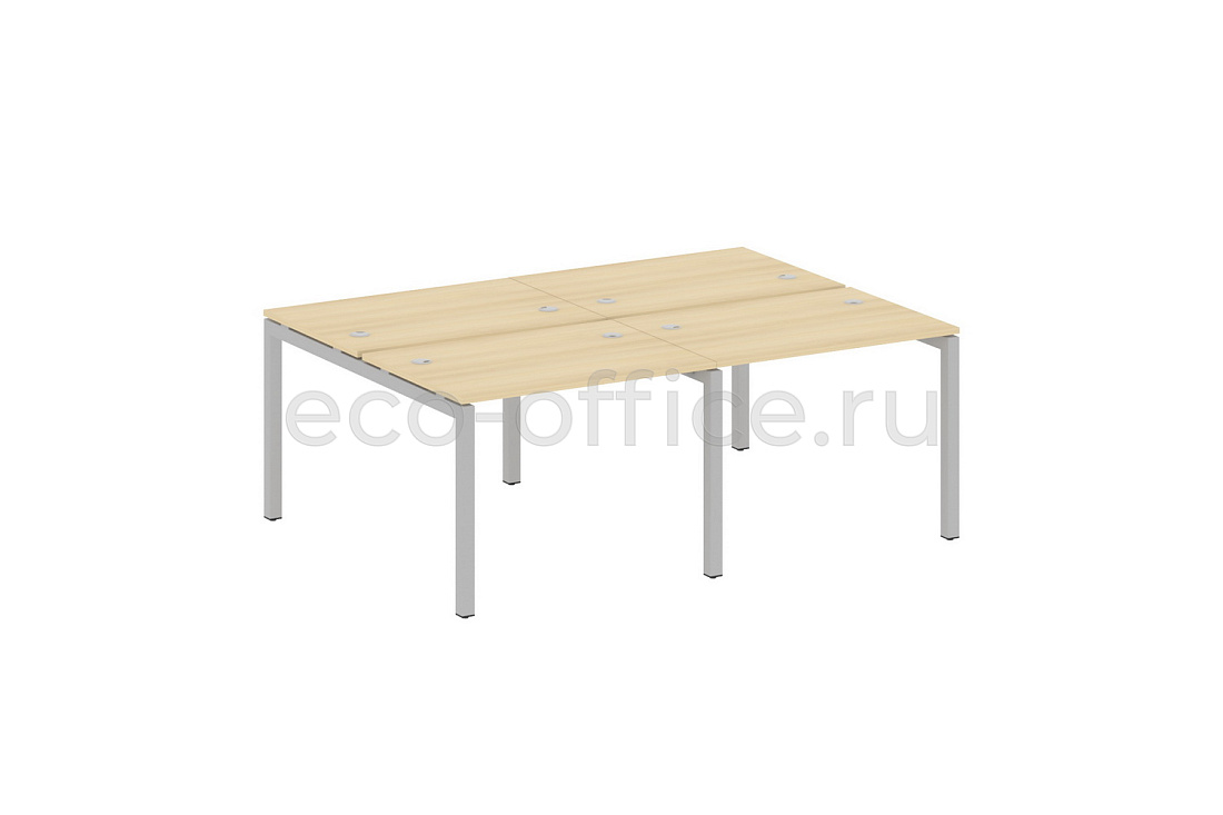 Рабочая станция на 4 рабочих места METAL SYSTEM QUATTRO 5x5 50БП.СМ-4.1 Акация Лорка / Серый металл  стоимость