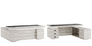 Стол письменный с тумбой и приставкой Liverpool LVP19010101 фото