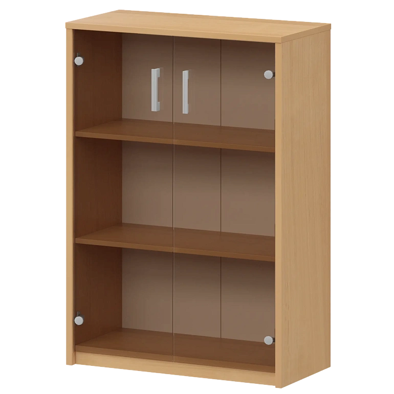 стеллаж средний с тонированным стеклом protech а-304/а-стл304тон ольха фото