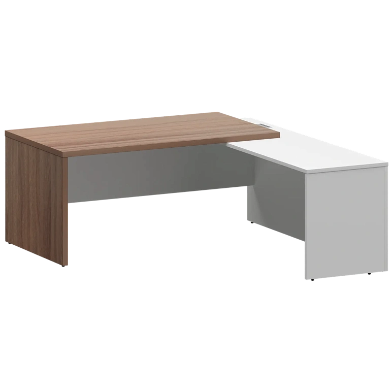 стол руководителя правый protech kzp-18r темный шимо/белый фото