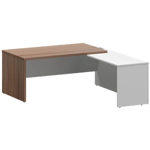 Стол руководителя правый Protech KZP-18R Темный шимо/Белый фото