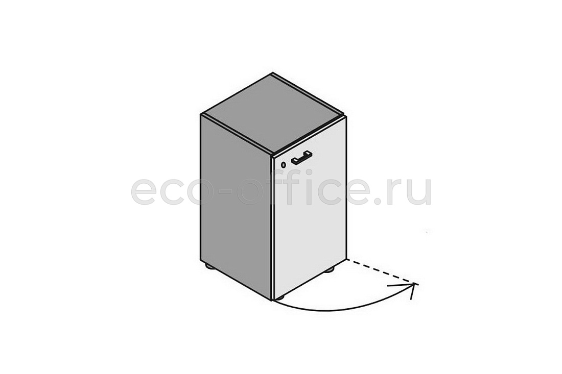 Шкаф низкий правосторонний (шпон) ELITE 174048 Modern Elm / Black (Cod.51)  стоимость