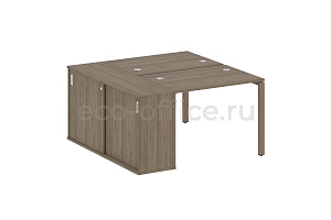 Рабочая станция с опорным шкафом-купе METAL SYSTEM STYLE БП.РС-СШК-1.1 Вяз Благородный / Мокко металл фото