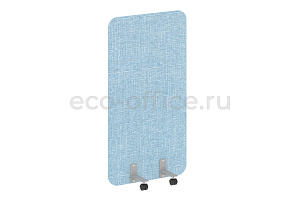 Перегородка на металлических опорах, на роликах R-LINE SOFT AP.R-80-150 Рогожка Romeo 01 / Серый металл фото