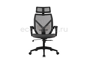 Кресло RV Chair OLIVER W-203 AC Чёрный пластик / Серая сетка фото