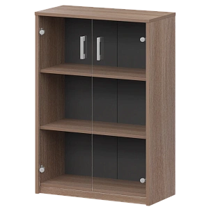 Стеллаж средний с прозрачным стеклом Protech А-304/А-стл304пр Темный шимо фото