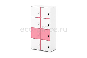 Стеллаж-локер средний 8 ячеек SENTIDA COLOR S-781 Инжир фото
