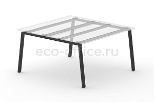 Металлокаркас на А-образных опорах 60х30 для рабочей станции 1000*1475 Черный металл фото
