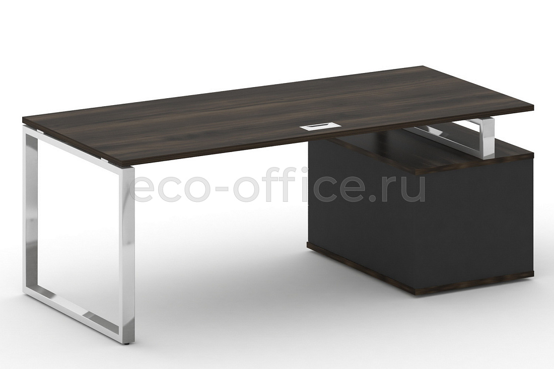 Стол руководителя c опорной тумбой SHIFT SK.SRT-200 (L) Дуб Мали / Антрацит  стоимость
