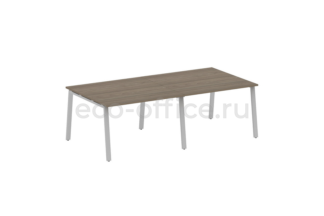 Стол переговорный (2 столешницы) METAL SYSTEM STYLE БА.ПРГ-2.2 Вяз Благородный / Серый металл  стоимость