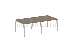 Стол переговорный (2 столешницы) METAL SYSTEM STYLE БА.ПРГ-2.2 Вяз Благородный / Серый металл фото