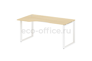 Стол криволинейный левый METAL SYSTEM STYLE БО.СА-1 (L) Акация Лорка / Белый металл фото