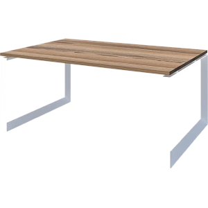 Стол переговорный на металлокаркасе Protech НТМП.О.160.11 Дуб сафари/Белый фото