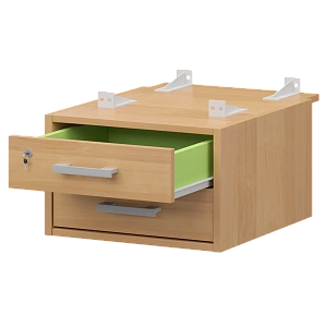 Тумба подвесная для столов на м/каркасе гл.730 мм Protech АМТ2-02М.73 Ольха/Белый фото