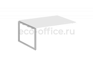 Проходной наборный элемент переговорного стола METAL SYSTEM STYLE БО.ППРГ-4 Белый / Серый металл фото