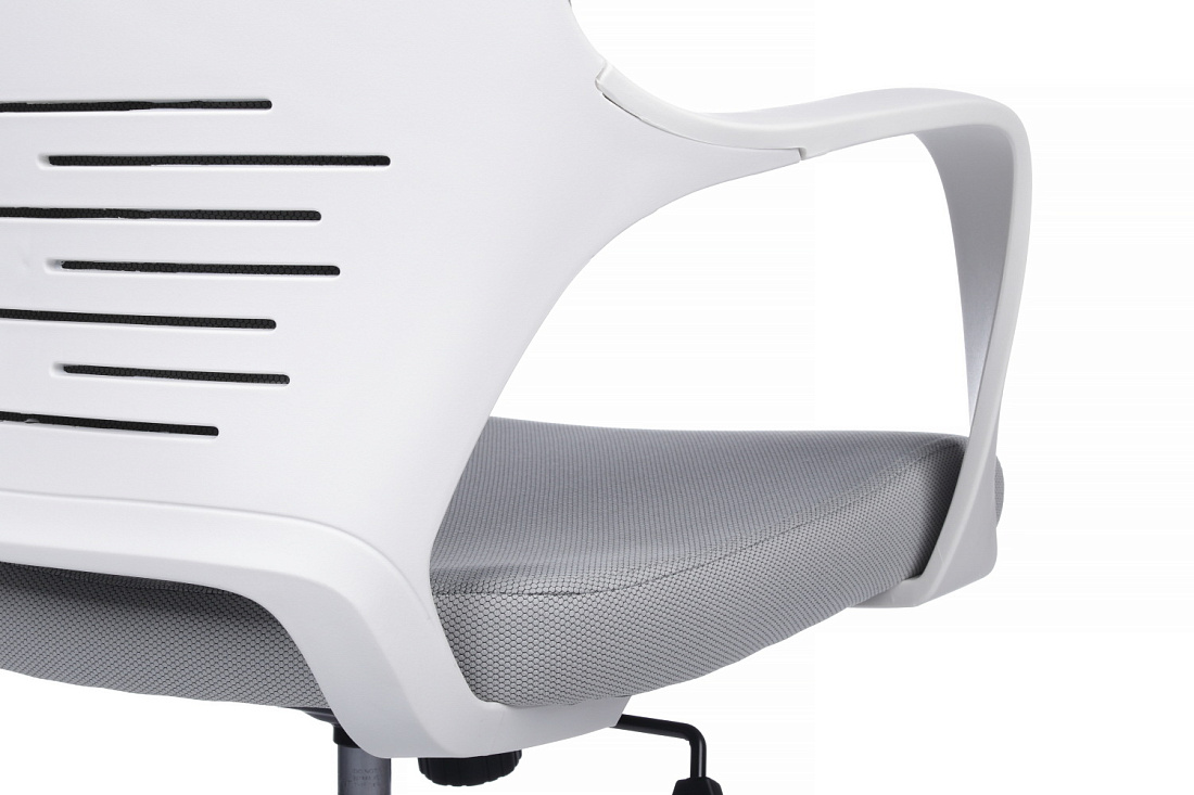 Кресло офисное RV Chair IQ RV 8989 Белый пластик / Светло-серая ткань  стоимость