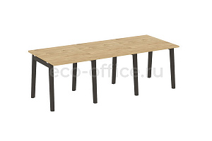 Стол переговорный (3 столешницы) ONIX WOOD OW.PRG-3.0 Тиквуд Светлый / Дуб Тёмный фото