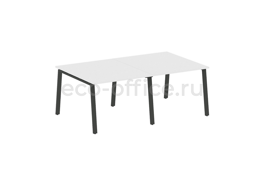 Стол переговорный (2 столешницы) METAL SYSTEM STYLE БА.ПРГ-2.1 Белый / Антрацит металл  стоимость