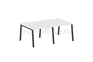 Стол переговорный (2 столешницы) METAL SYSTEM STYLE БА.ПРГ-2.1 Белый / Антрацит металл фото