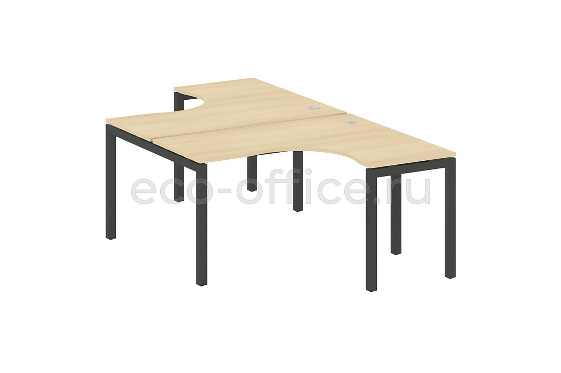Рабочая станция криволинейная METAL SYSTEM QUATTRO 5x5 50БП.РАС-СА-2.3 Акация Лорка / Антрацит металл купить в Москве