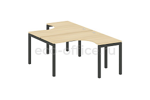 Рабочая станция криволинейная METAL SYSTEM QUATTRO 5x5 50БП.РАС-СА-2.3 Акация Лорка / Антрацит металл фото
