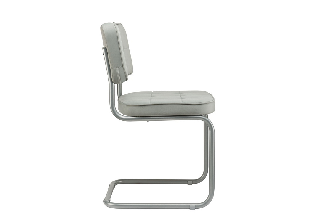 конференц-кресло eco-chair colombo comfort clm-05 серый велюр / серый металл фото