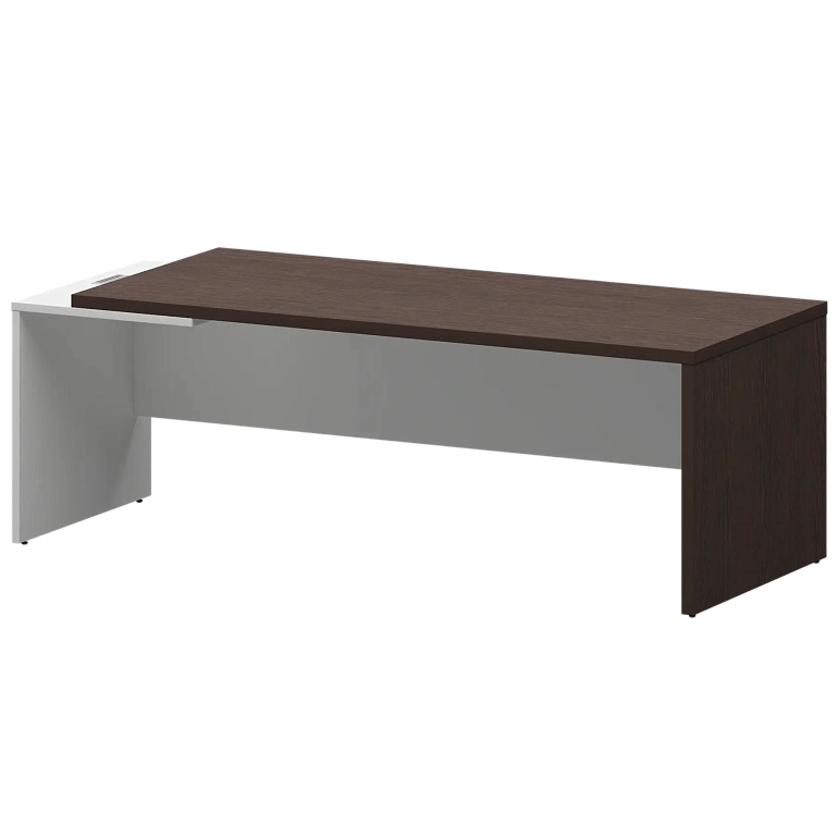 стол руководителя левый protech kz-22l дуб венге/белый фото