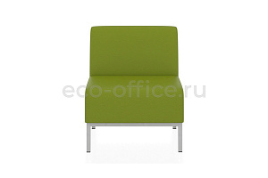 Прямой одноместный модуль КОМПАКТ экокожа Euroline 1131 Оливково-жёлтый фото