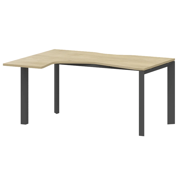 стол эргономичный левый на металлокаркасе protech нтмп.п-040.лв баттл рок/антрацит фото