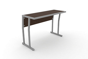 Стол учебный двухместный c царгой DESK DK-1100SP Венге Цаво / Серый металл фото