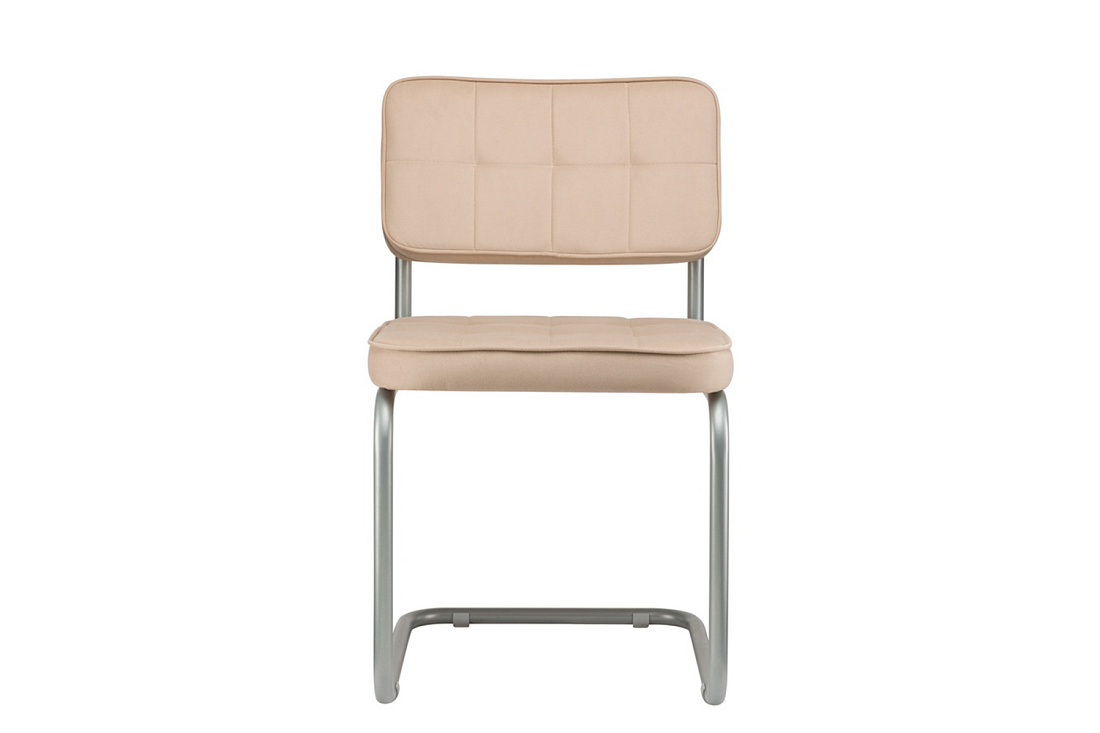 комплект конференц-кресел eco-chair colombo comfort clm-05 бежевый велюр / серый металл фото