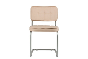 Конференц-кресло ECO-CHAIR COLOMBO Comfort CLM-05 Бежевый велюр / Серый металл фото