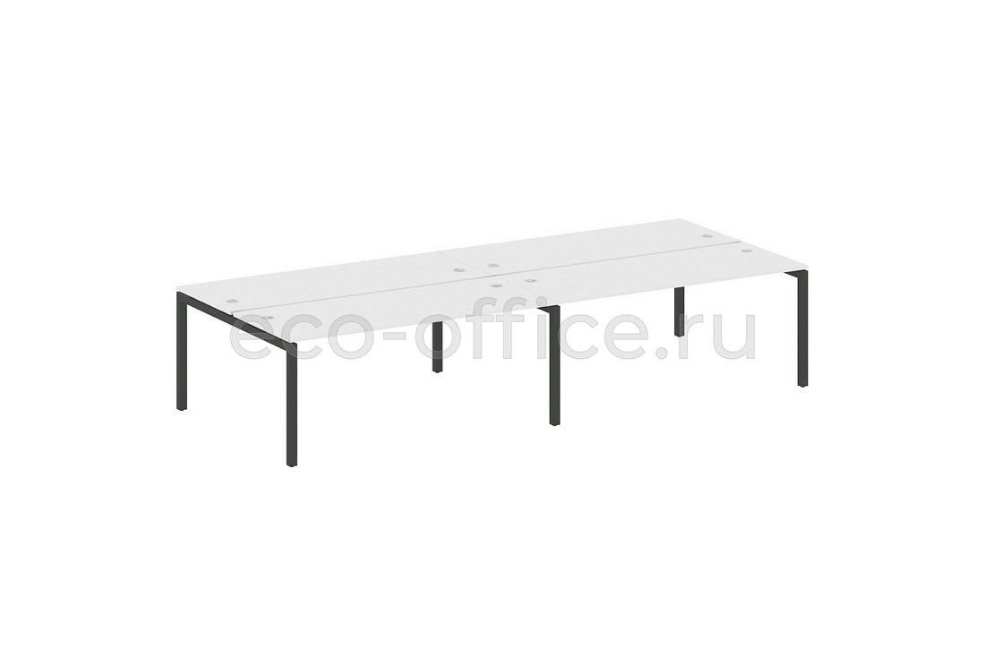 Рабочая станция на 4 рабочих места METAL SYSTEM QUATTRO 5x5 50БП.СМ-4.5 Белый / Антрацит металл  стоимость